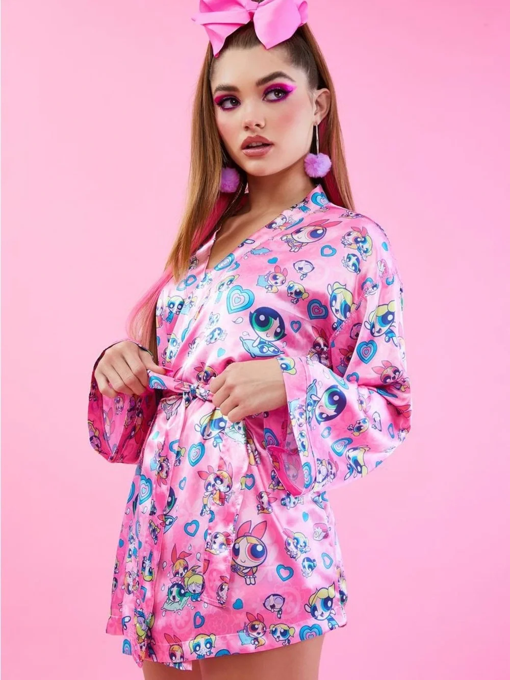 Dolls Kill satin kimono
